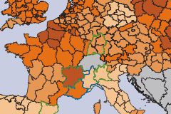 Rhône-Alpes im Regionenvergleich gut positioniert