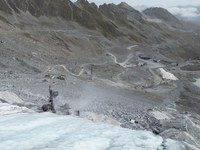Baggern am Gletscher
