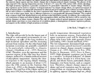 Effects of climate change on the alpine and nival vegetation of the Alps