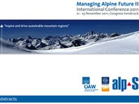 Managing Alpine Future II: Inspire and drive sustainable mountain regions