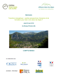 Compte-rendu du séminaire "Transition énergétique : quelles perspectives d'emplois et de formation pour bien vivre dans les Alpes ?"