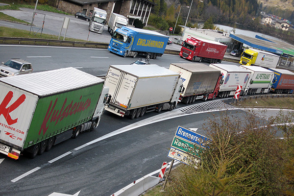 Le col du Brenner, point noir du trafic de transit