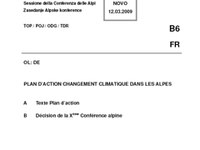 Plan d’action sur le changement Climatique dans les Alpes