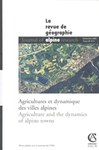 Agricultures et dynamiques des villes alpines