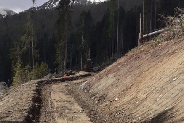 Stop alla strada nel parco naturale