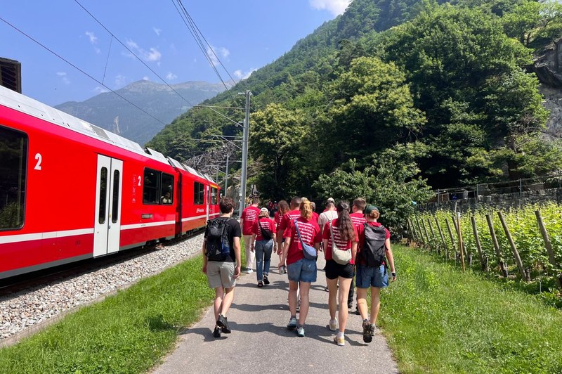 Viaggiare sostenibili con Yoalin: partenza a Poschiavo/CH, chiusura a Berna/CH e al Forum annuale Eusalp ad Innsbruck/A. © CIPRA, Magdalena Völkel