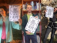 Mladi za potovanja s podnebju prijazno alpsko vozovnico