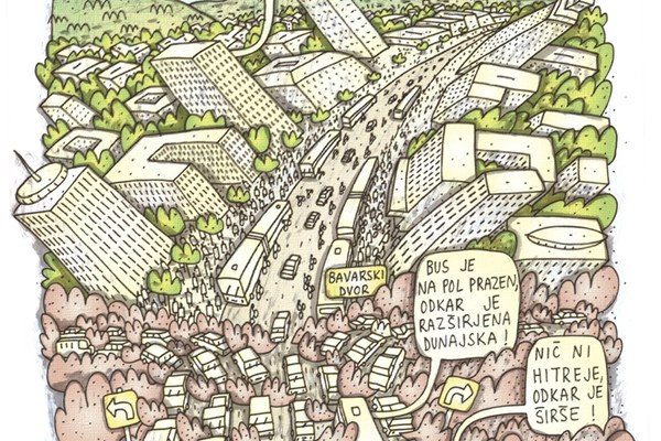 Koalicija za trajnostno prometno politiko odločno nasprotuje širitvi Dunajske ceste!